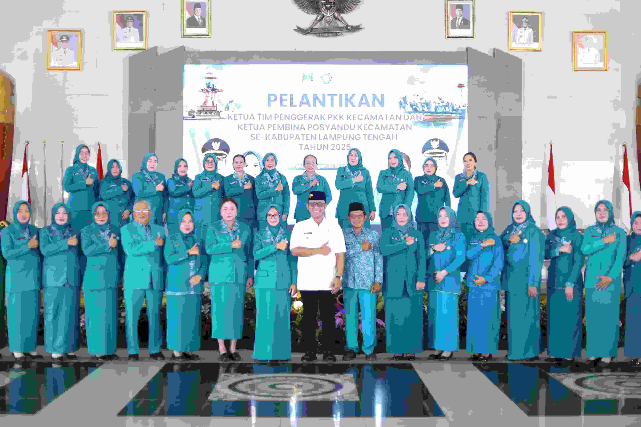 Bupati Lampung Tengah Hadiri Pelantikan Ketua TP PKK Kecamatan SeLampung Tengah img 20251023 wa0017